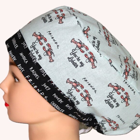 New Womens Friends You Are My Lobster Euro Scrub Cap - Picture 3 of 6